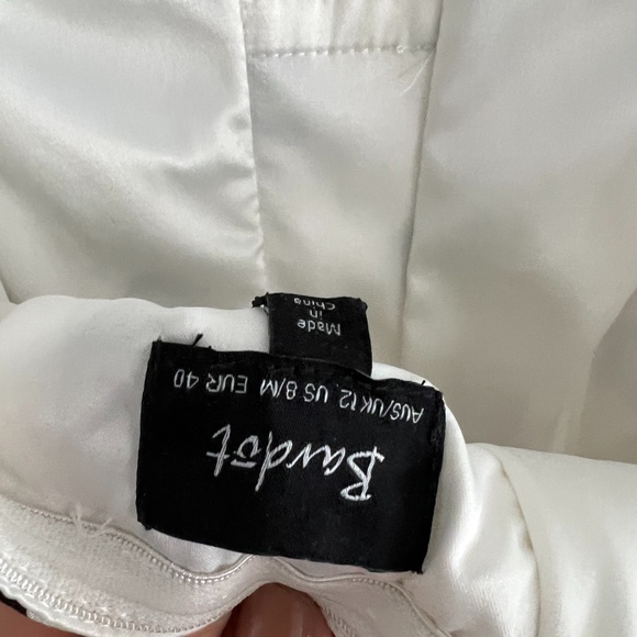 White and Black Polka Dot Bardot Dress - Picture 5 of 5